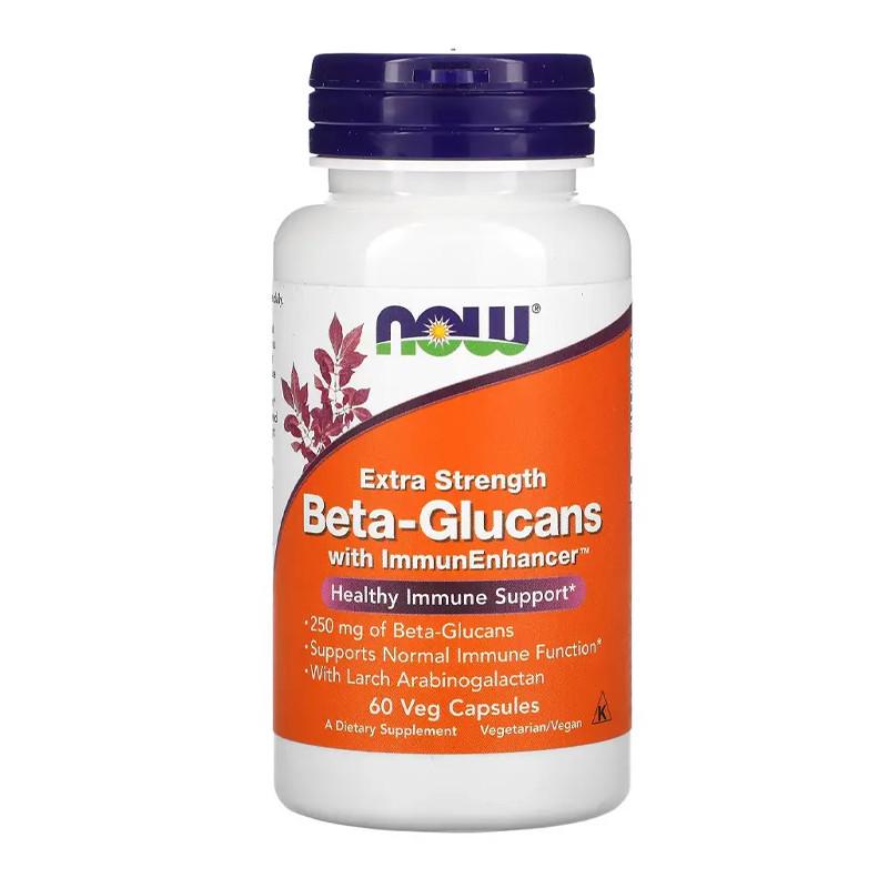 Бета-глюкан NOW Beta-Glucans Extra Strength with ImmunEnhancer 60 капс. (09927-01)