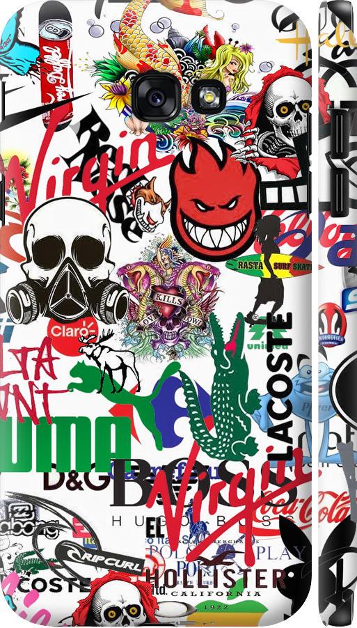 Чехол на Samsung Galaxy A7 (2017) Many different logos (4022m-445-42517)