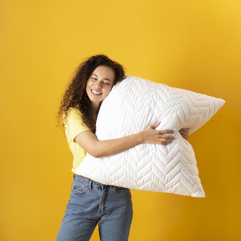 Подушка IDEIA Nordic Comfort стеганная 60x60 см Белый (23421) - фото 8