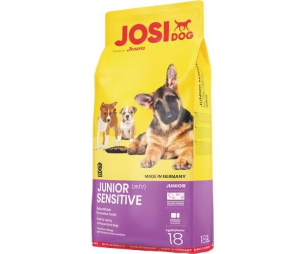 Корм сухой JOSIDOG JUNIOR SENSITIVE 25/17 с домашней птицей для щенков и молодых собак с чувствительным пищеварением 18 кг - фото 1