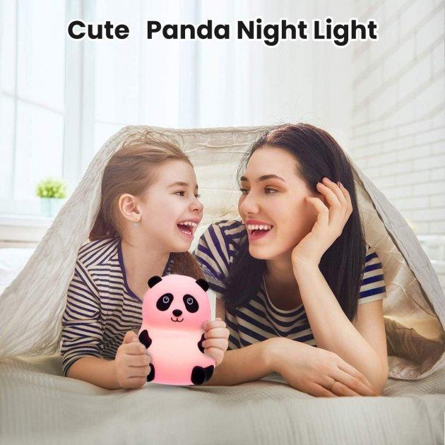 Нічник силіконовий м'який Панда LED на акумуляторі 7 кольорів Різнокольоровий (1535794200) - фото 7 Нічник силіконовий м'який Панда LED на акумуляторі 7 кольорів Різнокольоровий (1535794200) - фото 7