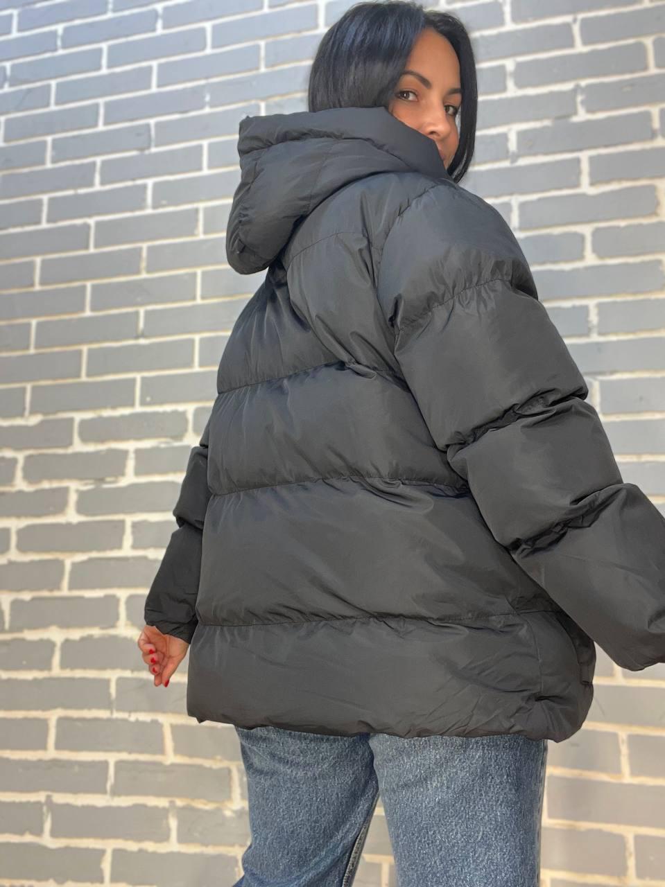 Куртка жіноча RUIXI 6093 парка пуффер з паском подовжена з капюшоном оверсайз р. 46 Чорний (949) - фото 4 Куртка жіноча RUIXI 6093 парка пуффер з паском подовжена з капюшоном оверсайз р. 46 Чорний (949) - фото 4