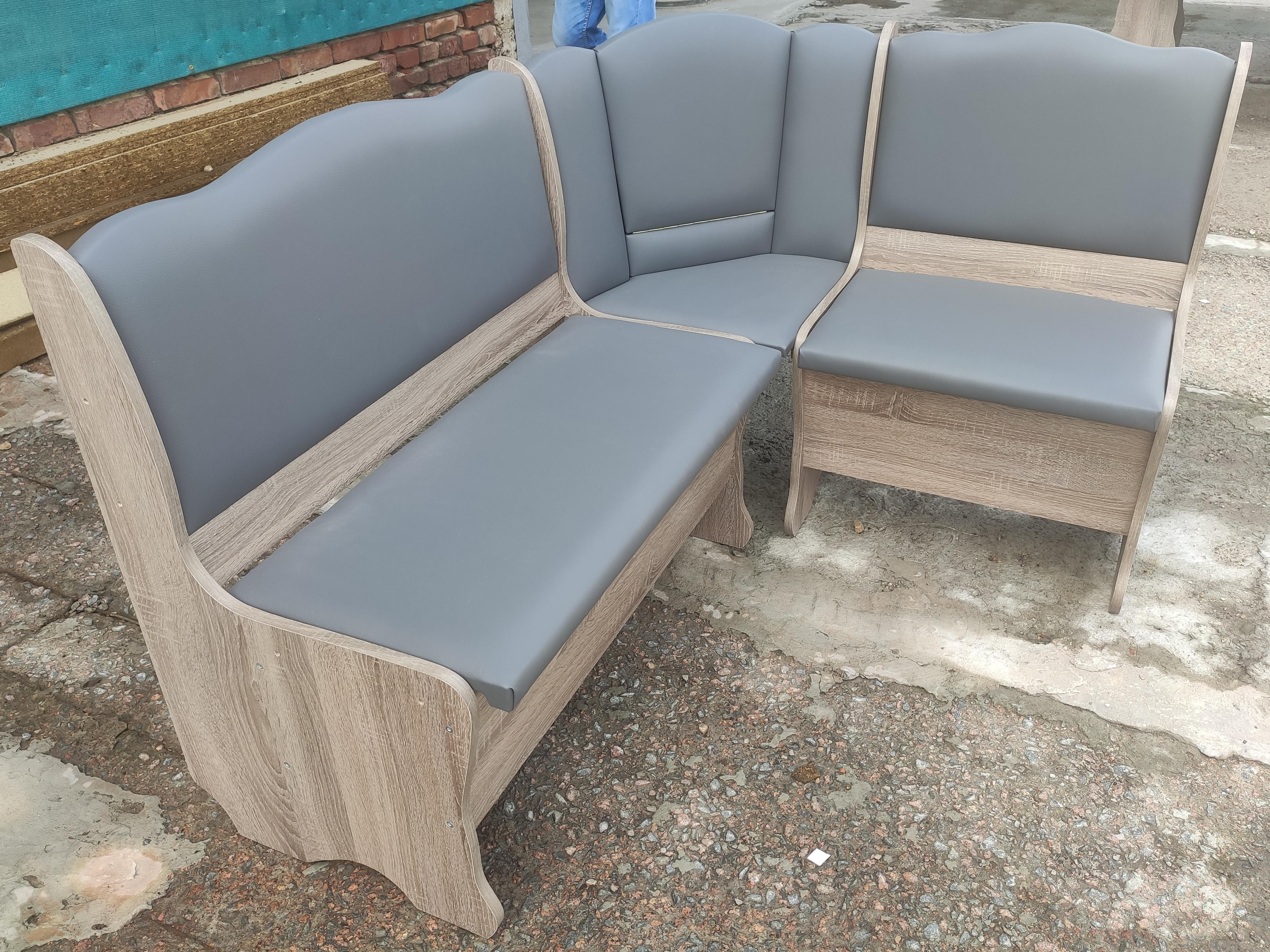 Кухонний куточок Comfort Line Гармонія ДСП Трюфель/Сірий - фото 4 Кухонний куточок Comfort Line Гармонія ДСП Трюфель/Сірий - фото 4