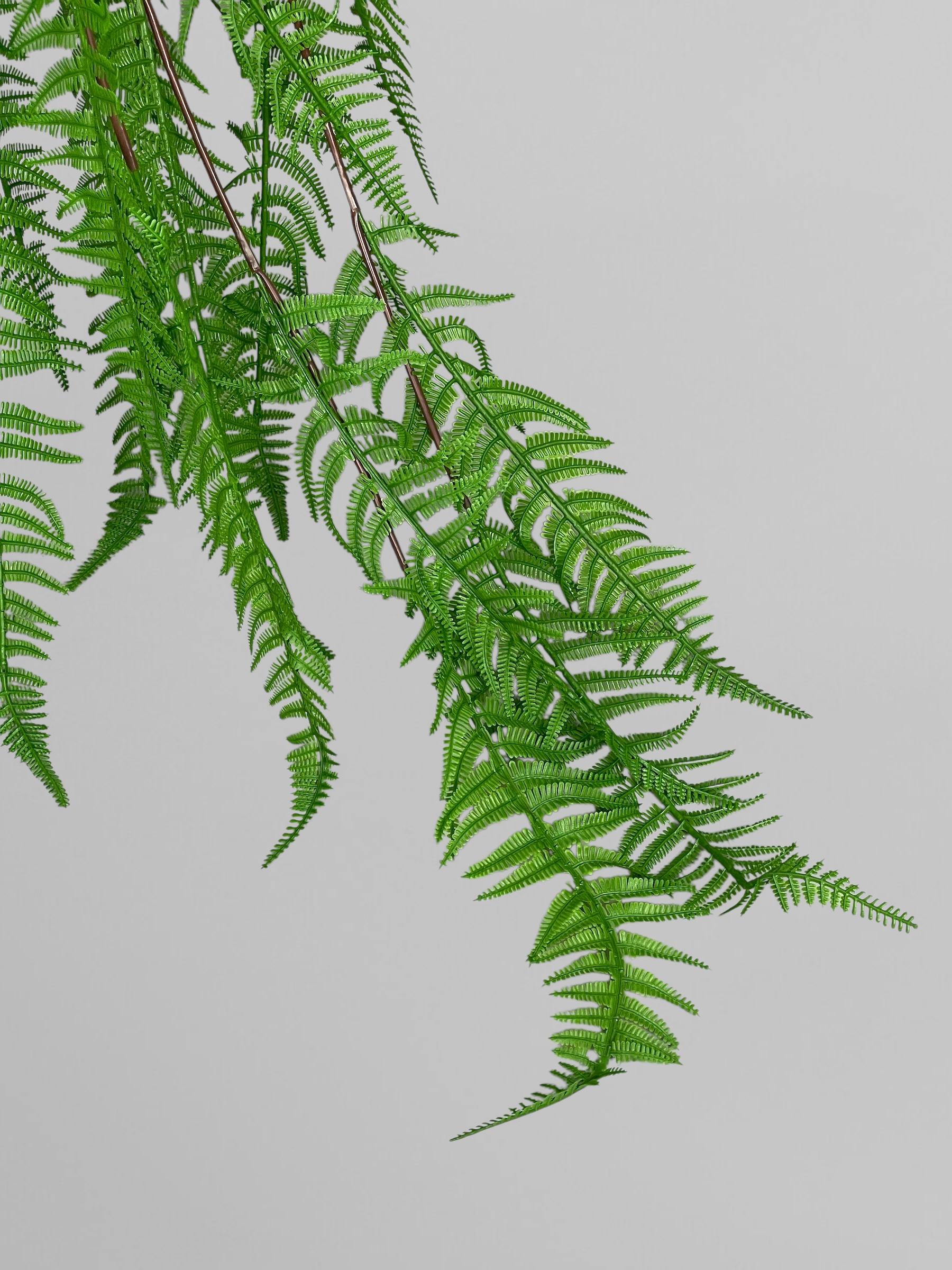 Искусственная зелень ампельный куст папоротника из мягкого пластика 120 см Зеленый (Р02006) - фото 4 Искусственная зелень ампельный куст папоротника из мягкого пластика 120 см Зеленый (Р02006) - фото 4