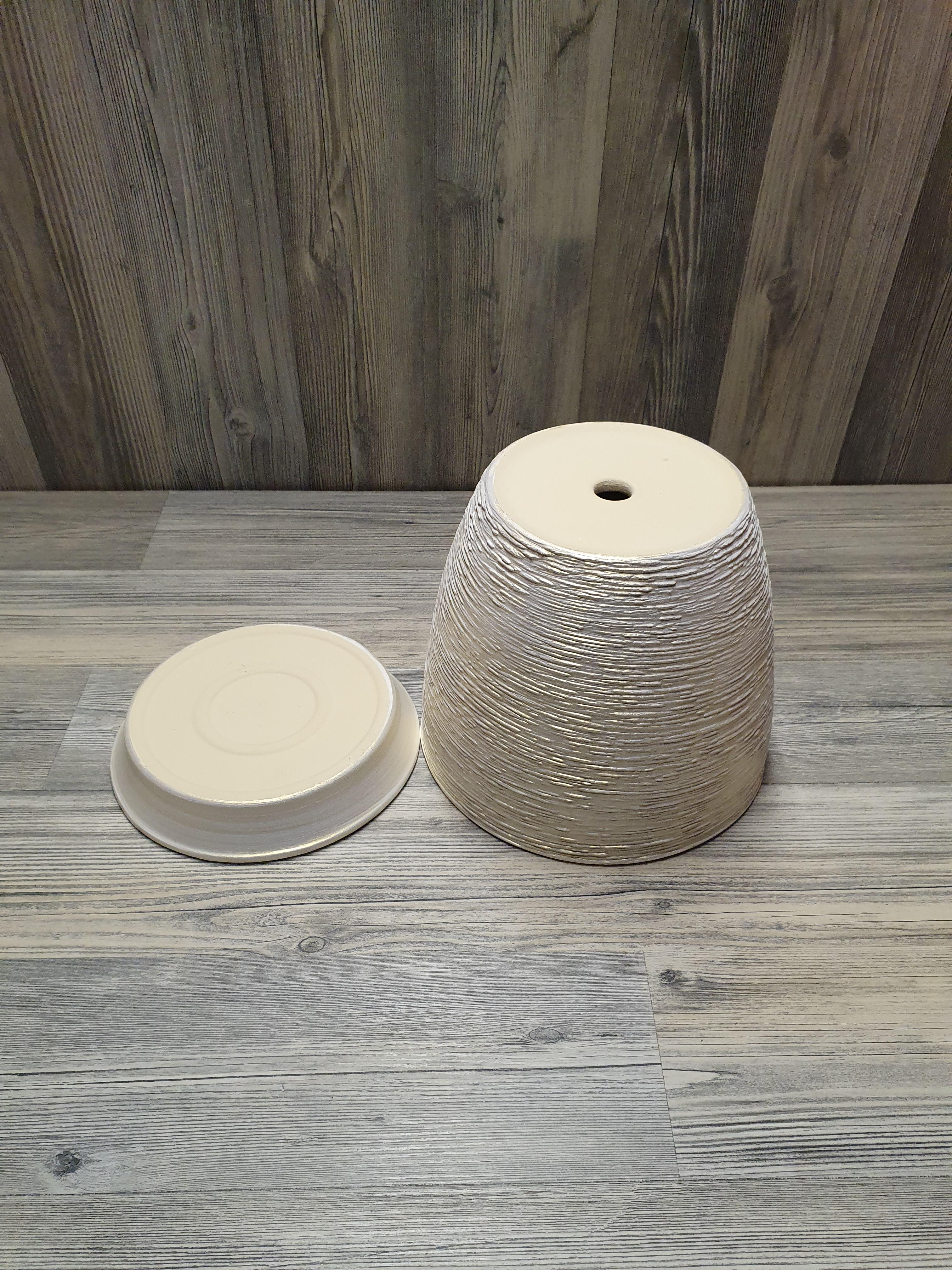 Горщик для рослин з піддоном 2,5 л Біло-золотий (5264) - фото 8