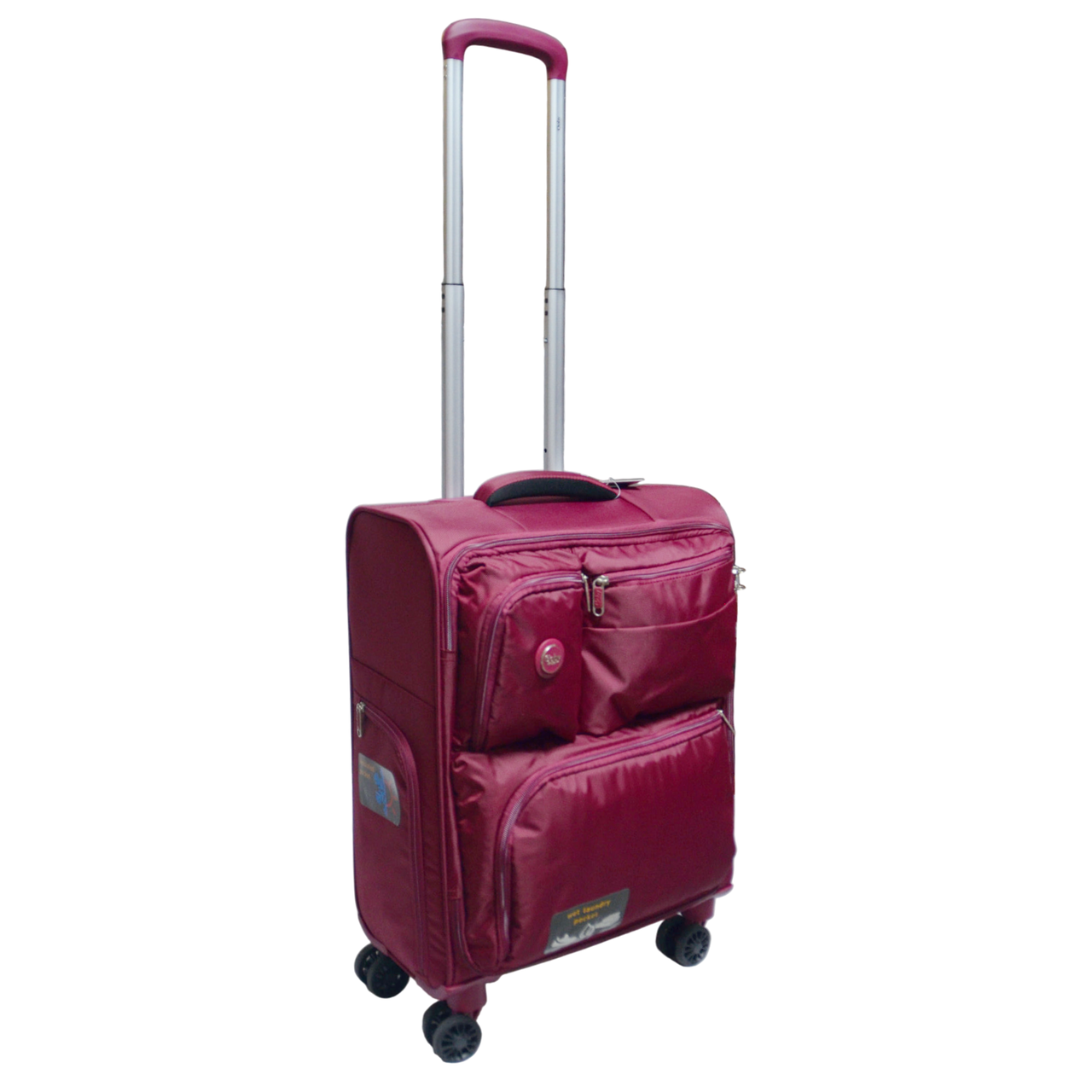 Валіза ручна поклажа Goby London GB-3004/20 текстильна 4 колеса замок TSA 40 л 50х40х20 см Червоний (2503796299)