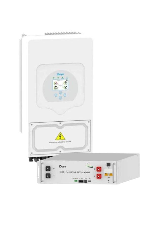 Комплект автономного энергоснабжения Deye 6 кВт/Deye 5,12 кВт/ч и SUN-6K-SG03LP1-EU/SE-G5,1 Pro-B (Deye6kW_5,12kWh)