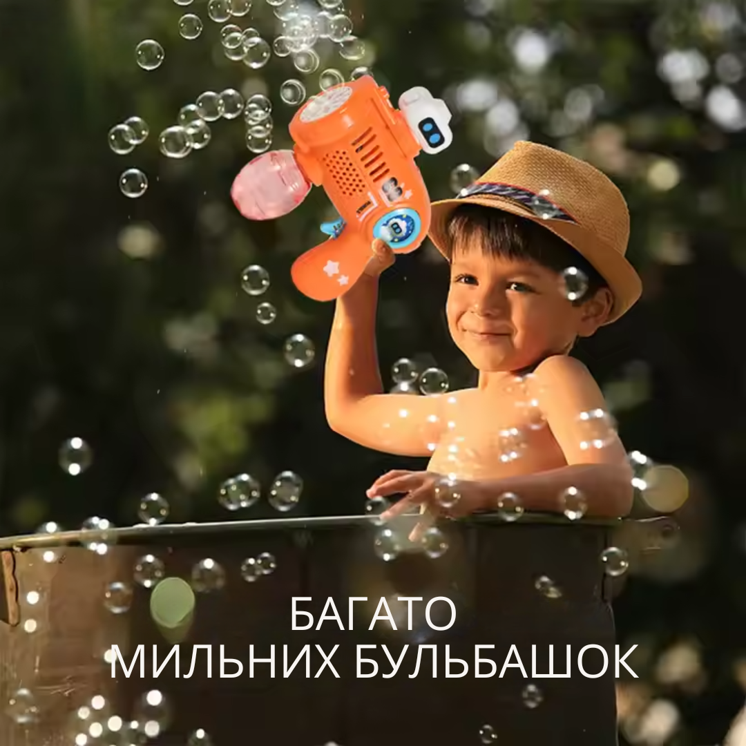 Генератор мыльных пузырей для детей Зеленый - фото 4