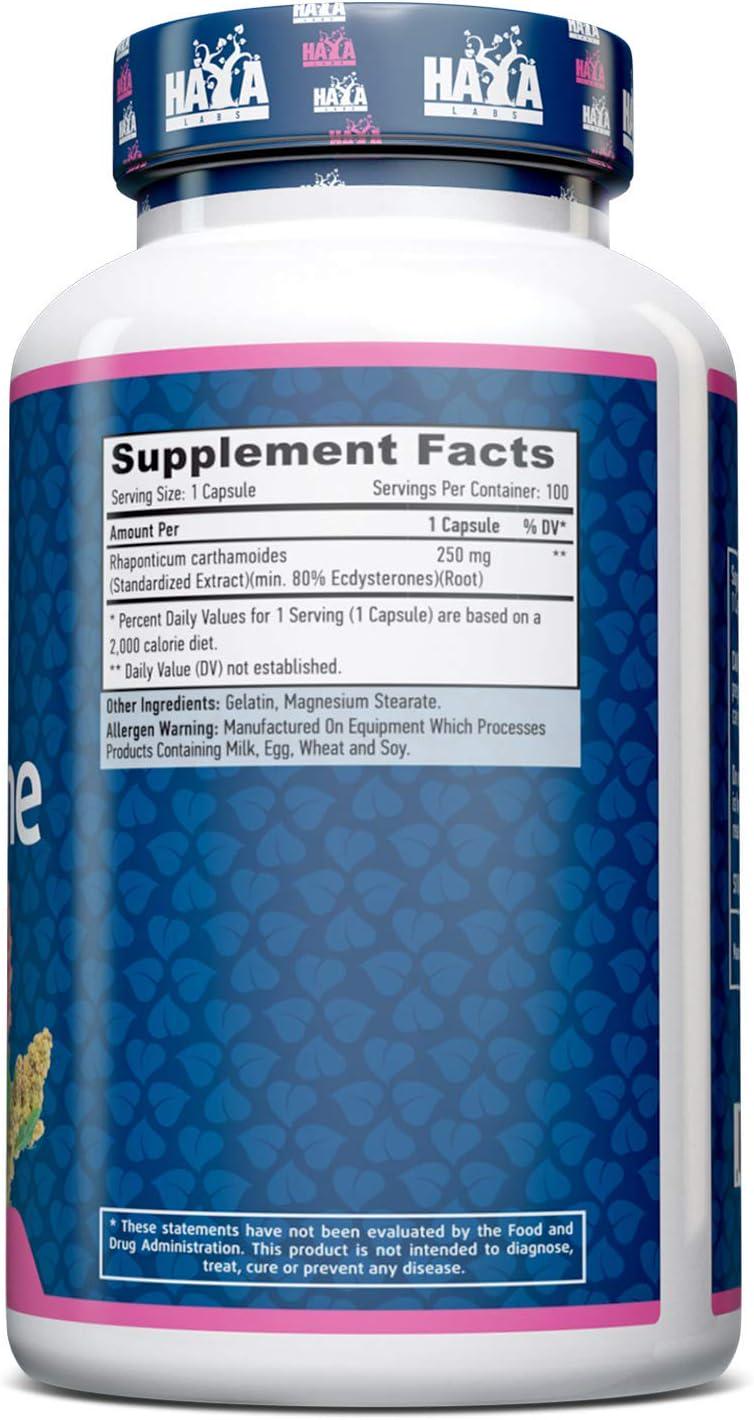 Экдистерон Haya Labs Ecdysterone 250 мг 100 капсул - фото 2 Экдистерон Haya Labs Ecdysterone 250 мг 100 капсул - фото 2