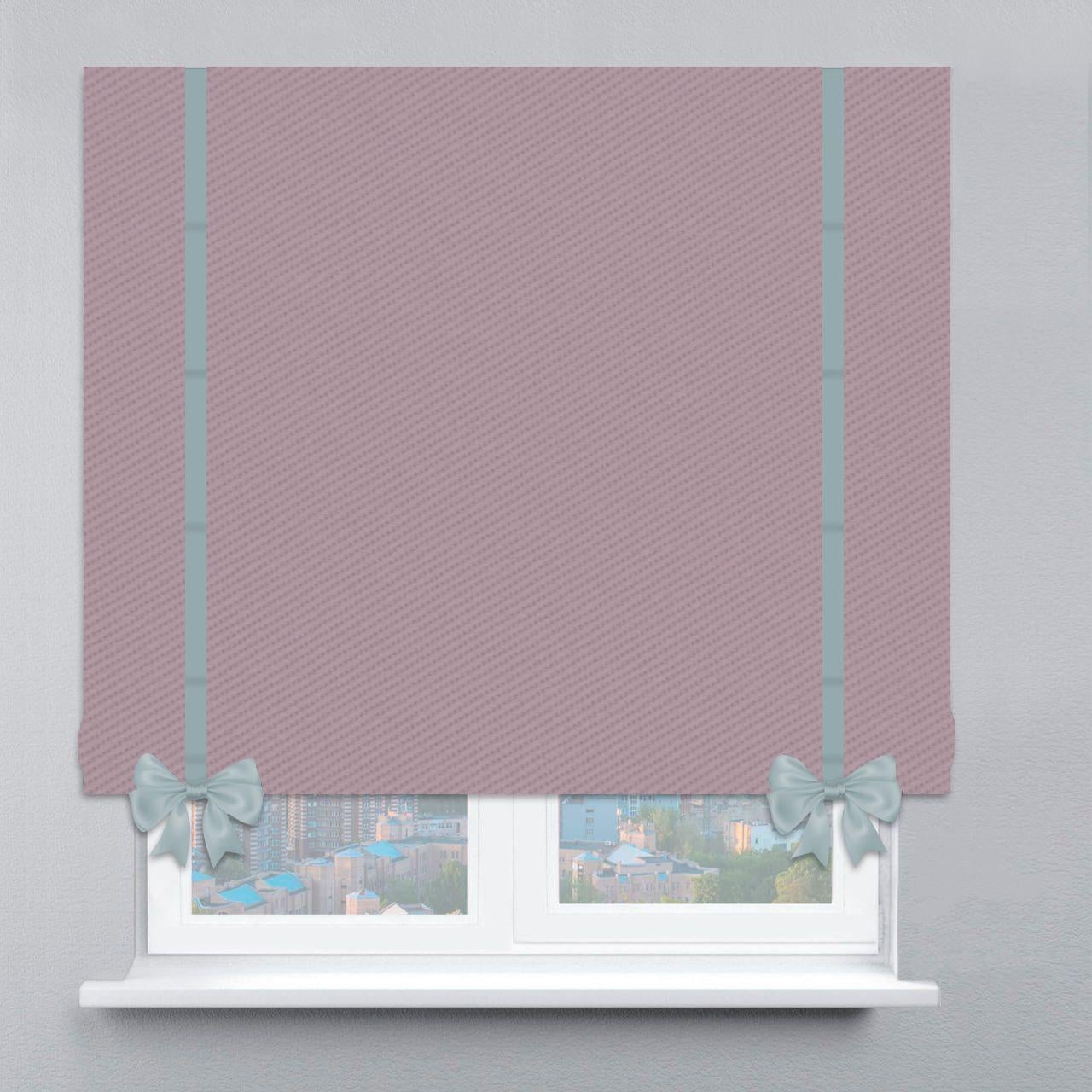 Римская штора блэкаут с лентой и бантом 100х170 см Пудровый