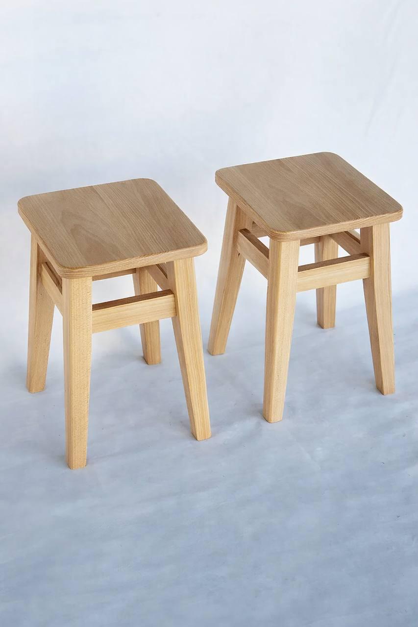 Комплект табуретов с жестким сидением 45х30х30 см 2 шт. Бук (0042)