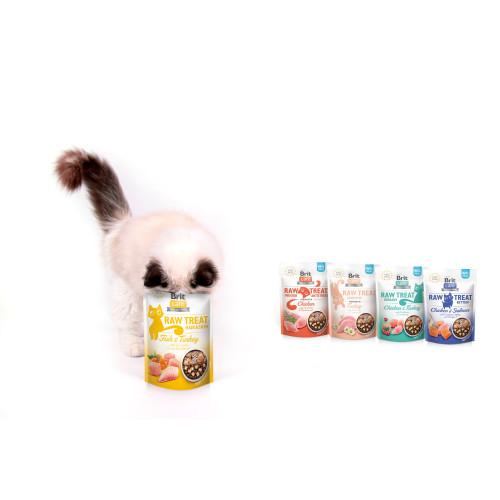 Ласощі для котів Brit Raw Treat Hair & Skin Freeze-dried з рибою та індичкою 40 г - фото 2 Ласощі для котів Brit Raw Treat Hair & Skin Freeze-dried з рибою та індичкою 40 г - фото 2