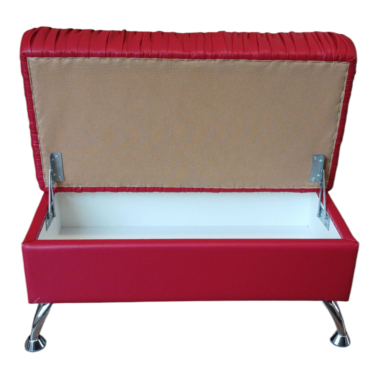 Банкетка з нішею Тоскана екошкіра Софітель 80х40х43 см Червоний - фото 5