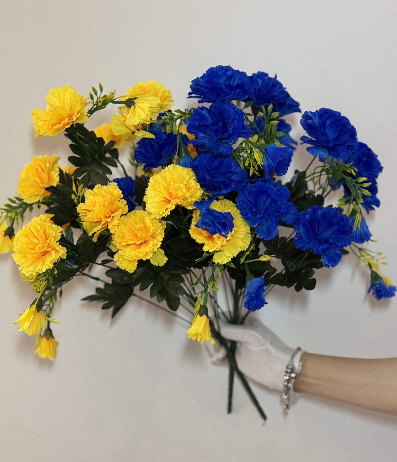 Искусственный букет Гвоздика 55 см Синий - фото 4 Искусственный букет Гвоздика 55 см Синий - фото 4