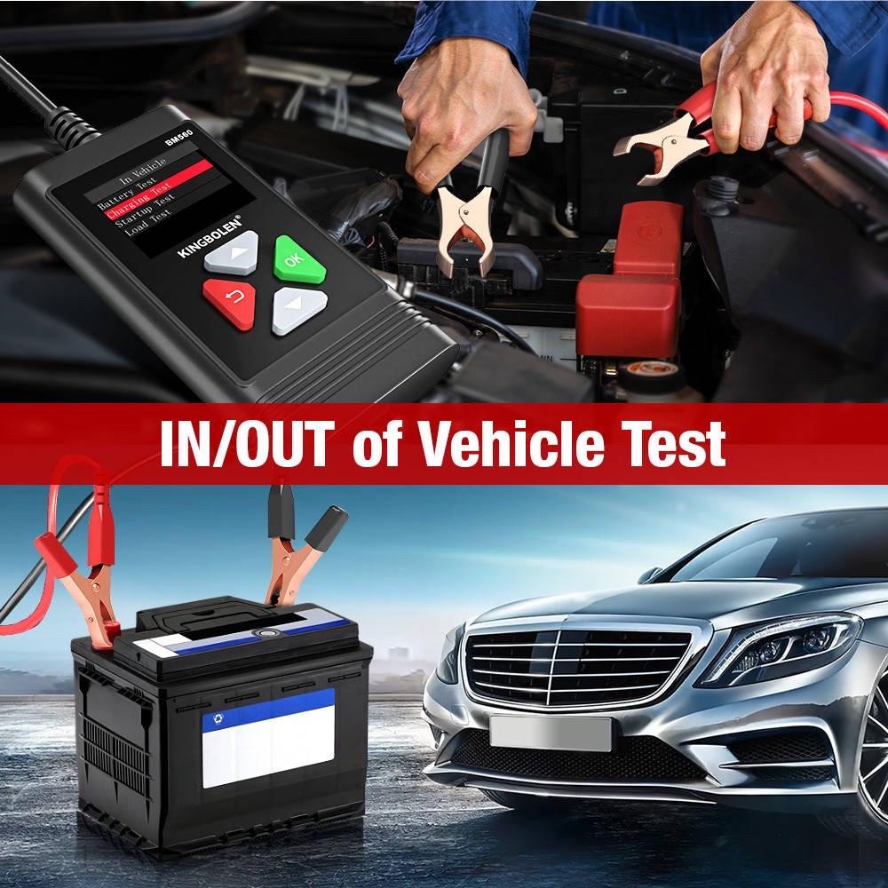Тестер аккумулятора KINGBOLEN BM560 6V/12V проверка АКБ генератора пуска авто и мото LCD-экран - фото 6