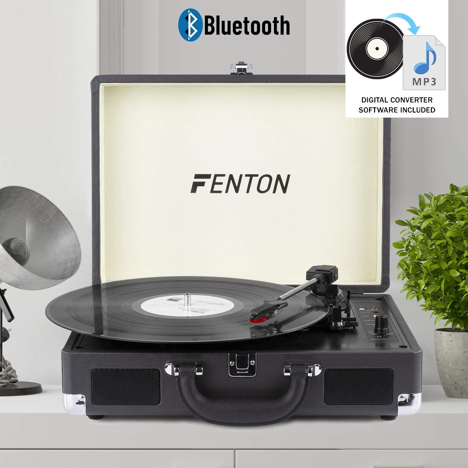 Проигрыватель виниловый Fenton Bluetooth Blue - фото 4