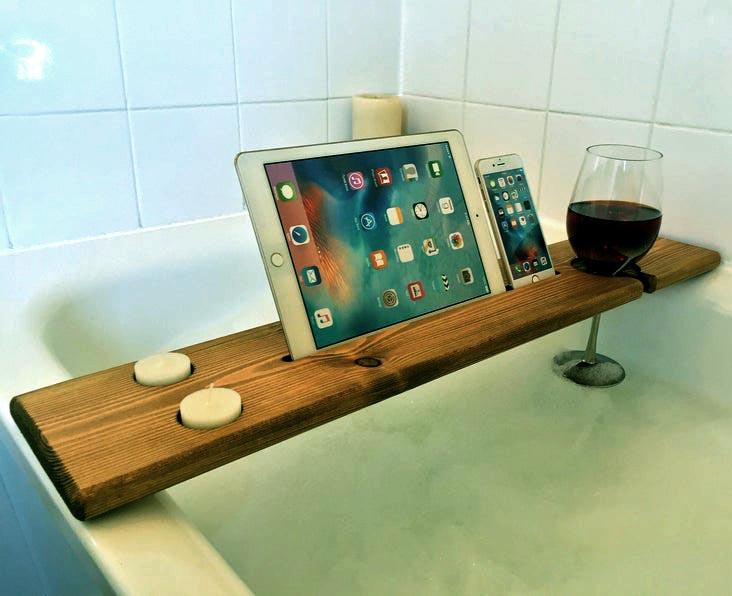 Столик-полка для ванной из дерева Хасеко Мускат (СДВ-000607)