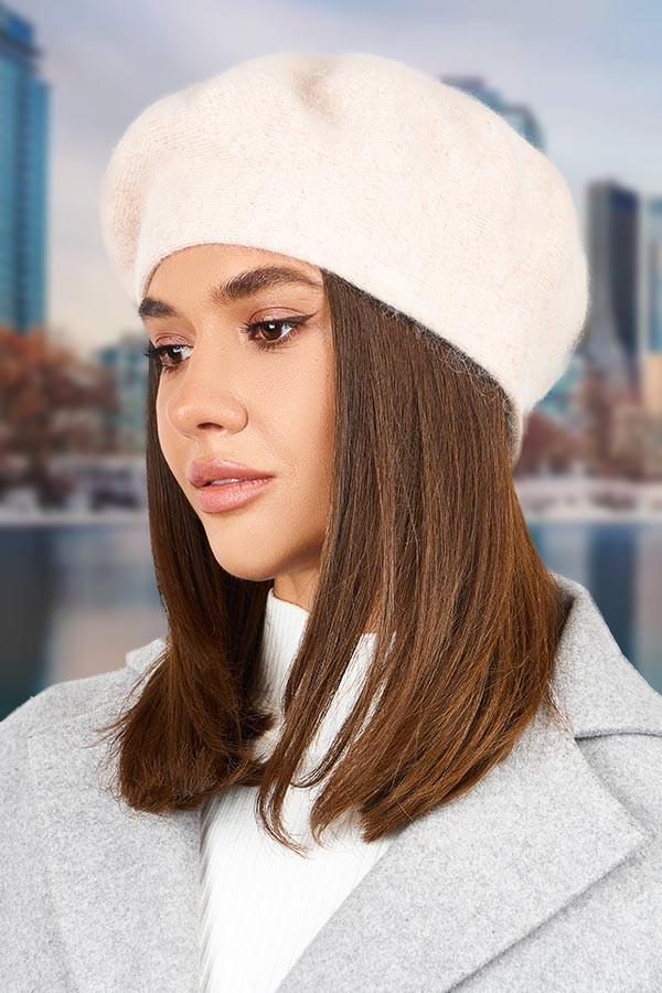 Берет жіночий вовняний Braxton Кристина Кремовий (5152/26479978)