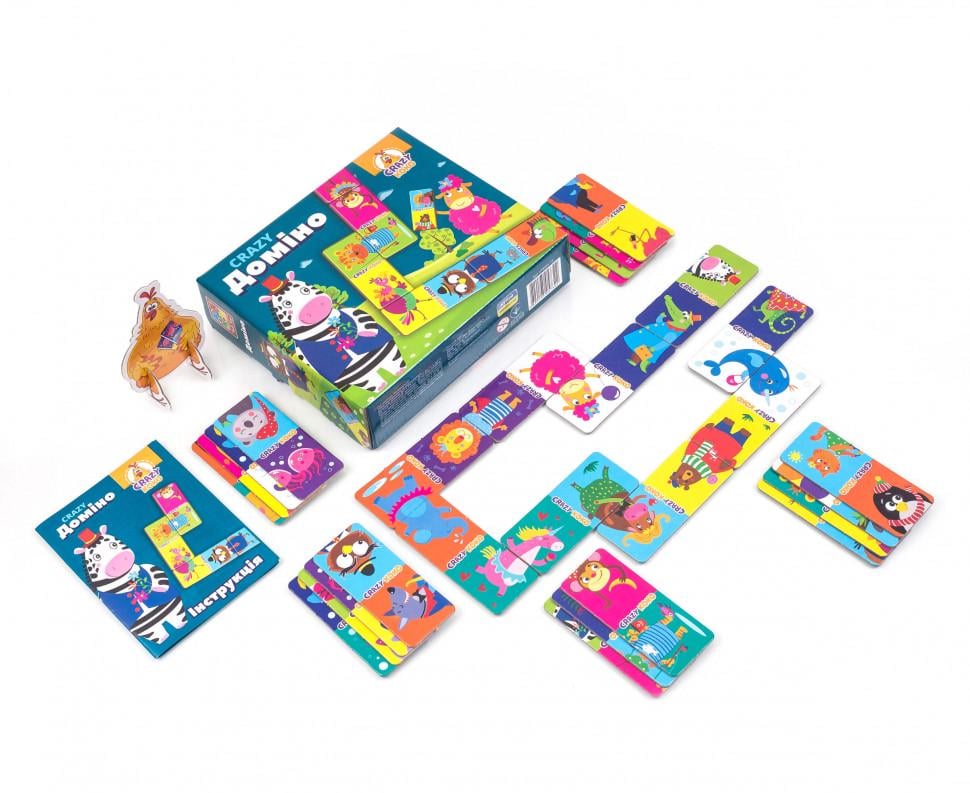 Настольная игра Vladi Toys Crazy Домино 21х5х18 см от 3 лет Коралловый (SR-113-N-920) - фото 2