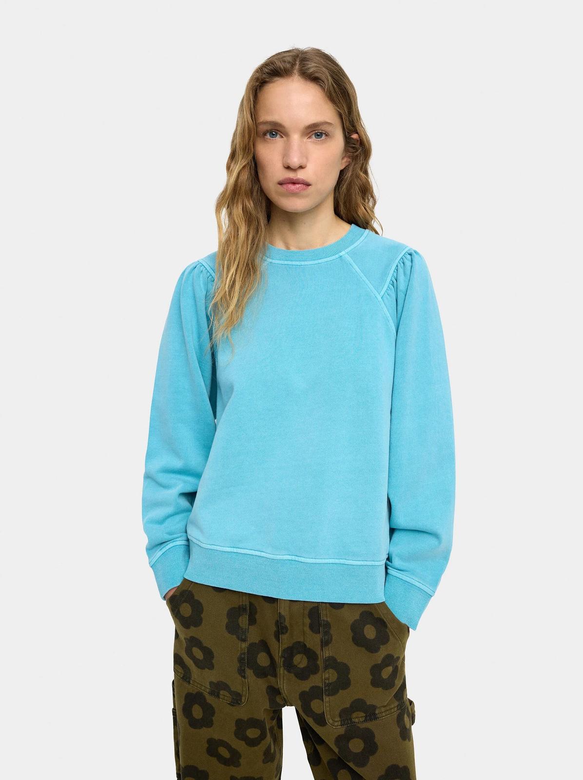 Світшот жіночий Parfois 243504 Блакитний (243504#_BL#SS2026#XS-S)
