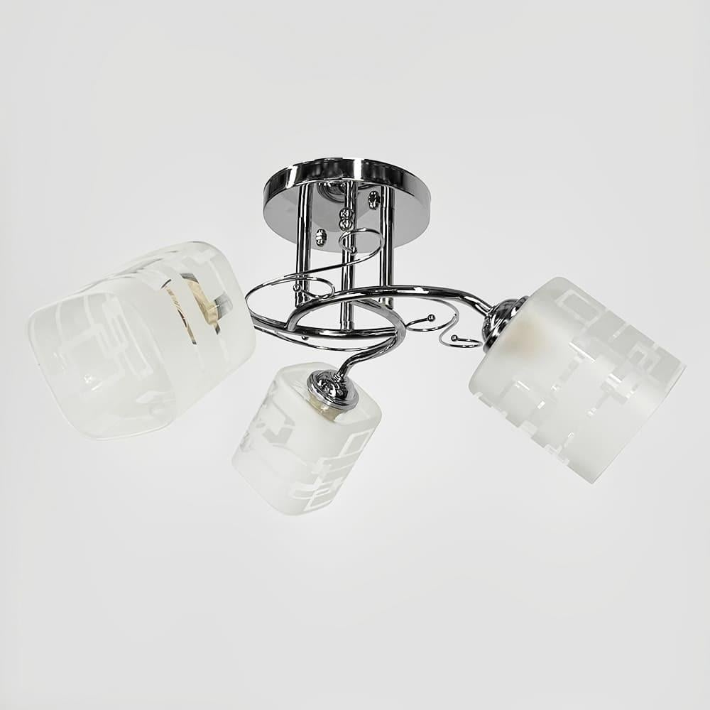 Люстра на 3 плафони Ø 45 см Срібний (2286/3B CH) - фото 1 Люстра на 3 плафони Ø 45 см Срібний (2286/3B CH) - фото 1