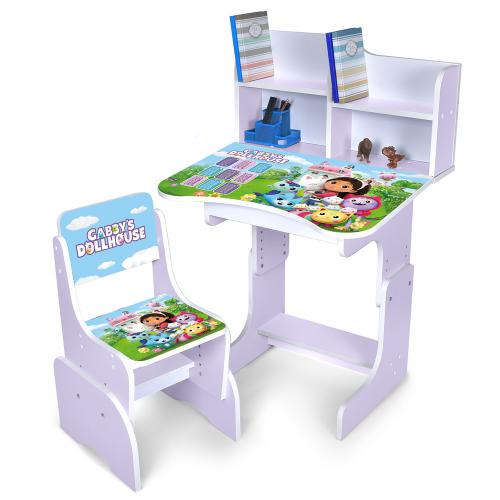 Парта со стульчиком N 2071-20-6 Gabby's Dollhouse с таблицей умножения