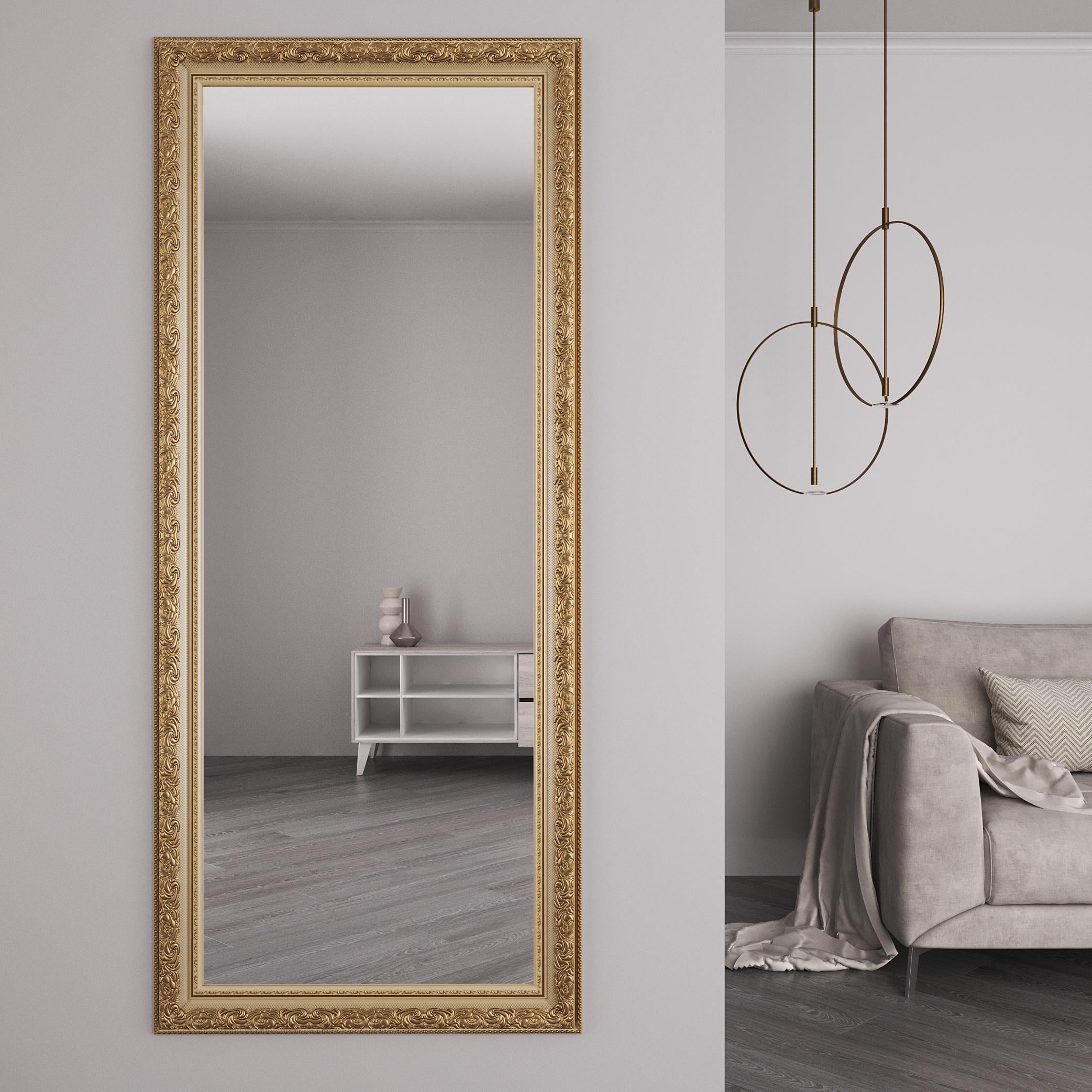 Зеркало в полный рост Black Mirror на стену 176х76 см Золото с патиной (8731А-35)