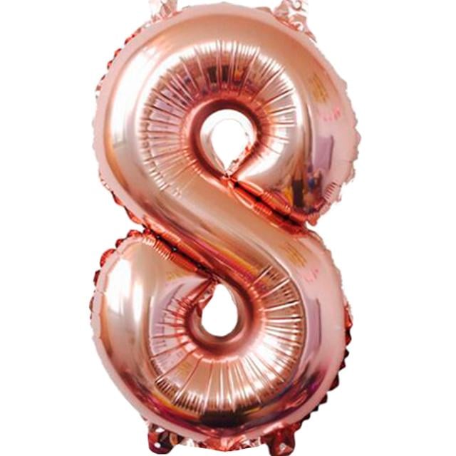 Кулька Цифра "8" 102 см Рожеве золото металік