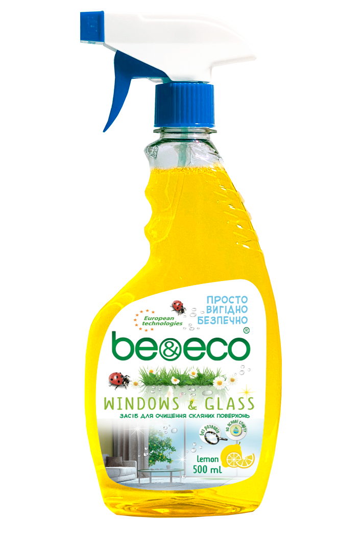 Средство для очищения стеклянных поверхностей Be&Eco Лимон 500 мл