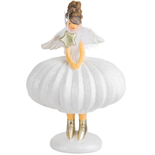 Фигурка декоративная Фея в белом из полистоуна 19 см Белый (150-81-6014-062)
