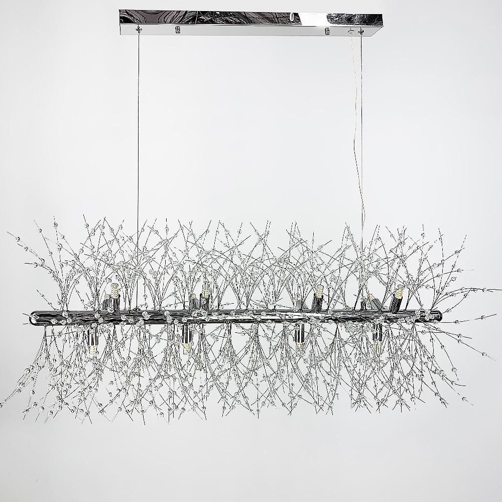 Люстра удлиненная Blowball с декоративными веточками (Md 9050L-900 CH)