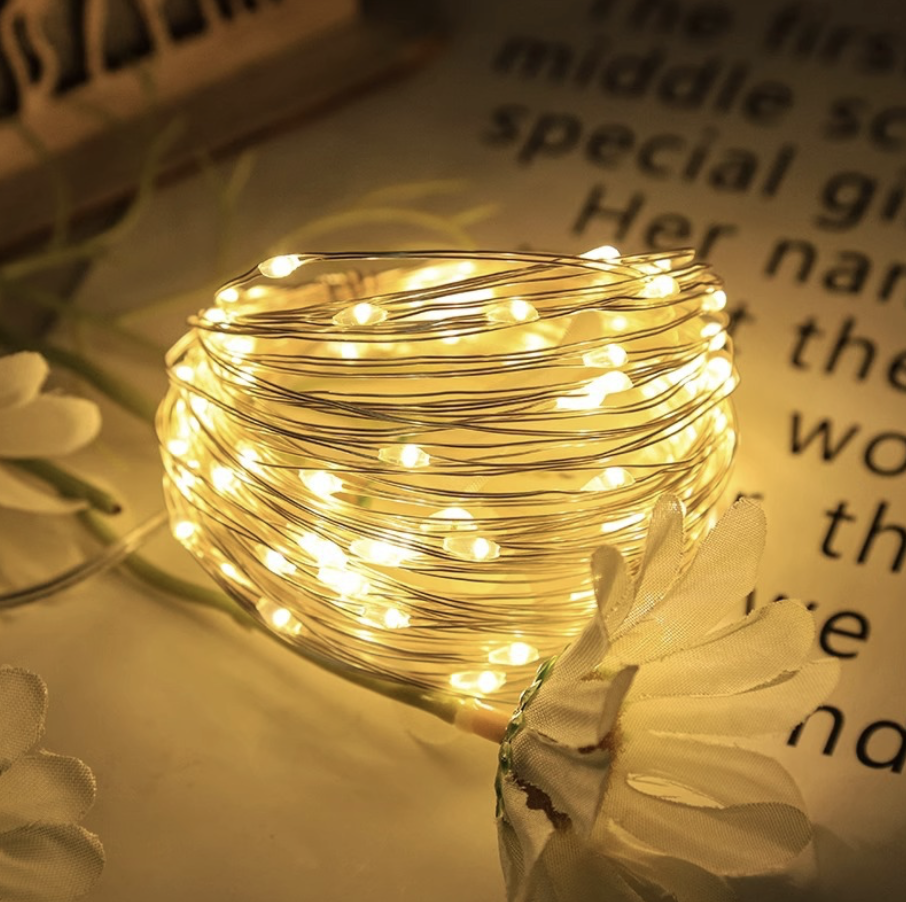 Новогодняя гирлянда Капля росы 30 LED 3 м на батарейках для украшения дома и елки Теплый белый (Е500191(gold)) - фото 1 Новогодняя гирлянда Капля росы 30 LED 3 м на батарейках для украшения дома и елки Теплый белый (Е500191(gold)) - фото 1