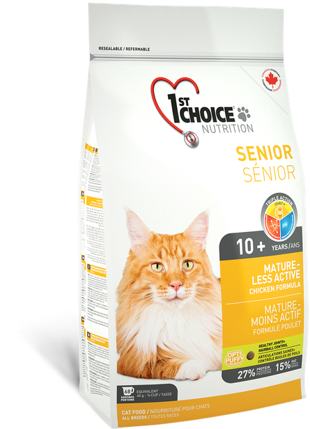 Корм сухий для літніх або малоактивних котів 1st Choice Senior Mature Less Aktiv 5,44 кг (11236948)