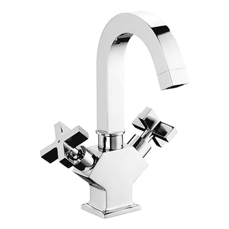 Смеситель для умывальника Haiba Bergus 001 из латуни Стальной (HB0019)