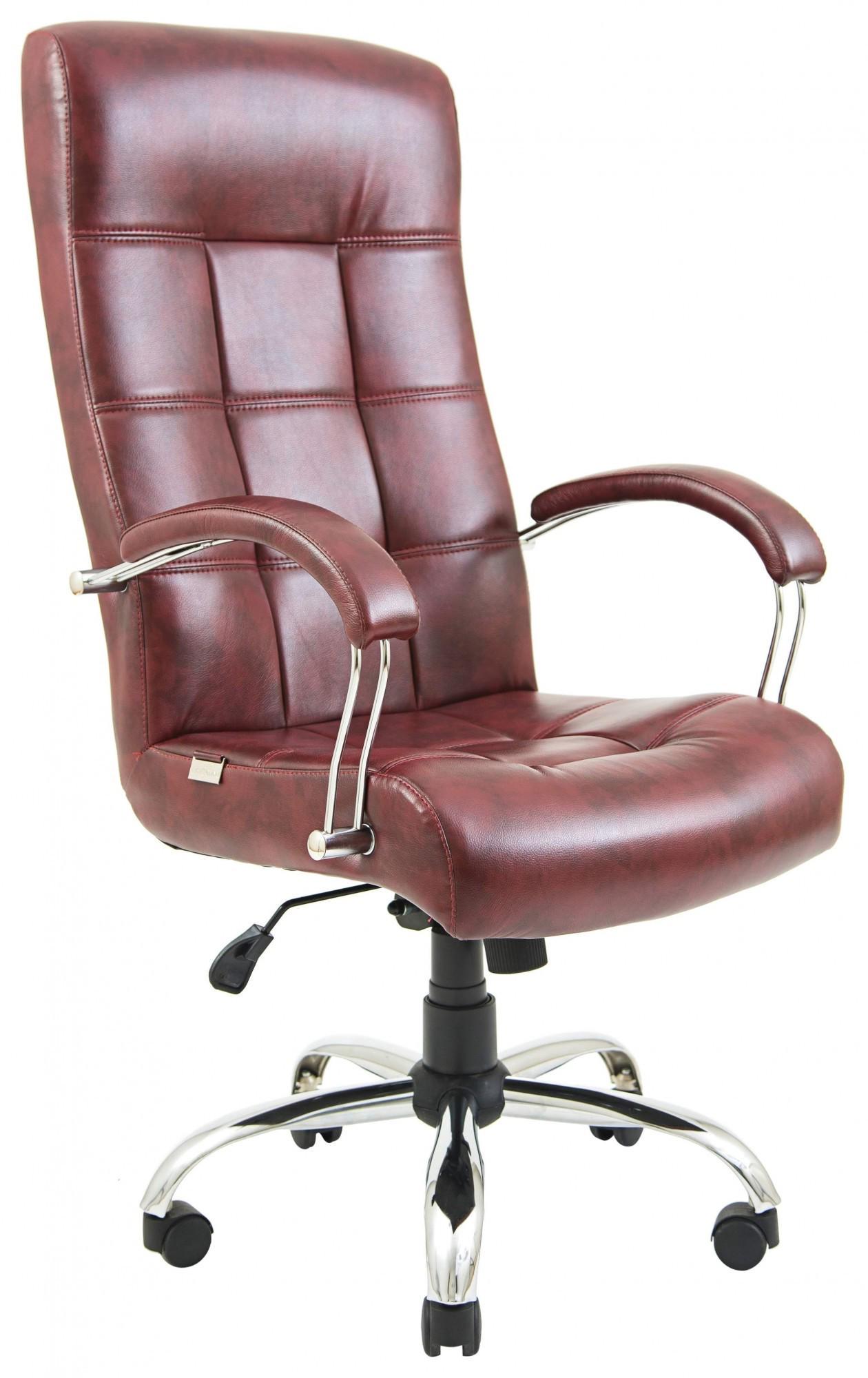 Кресло офисное компьютерное Вирджиния Титан Bordo Хром М1 Tilt Бордовый