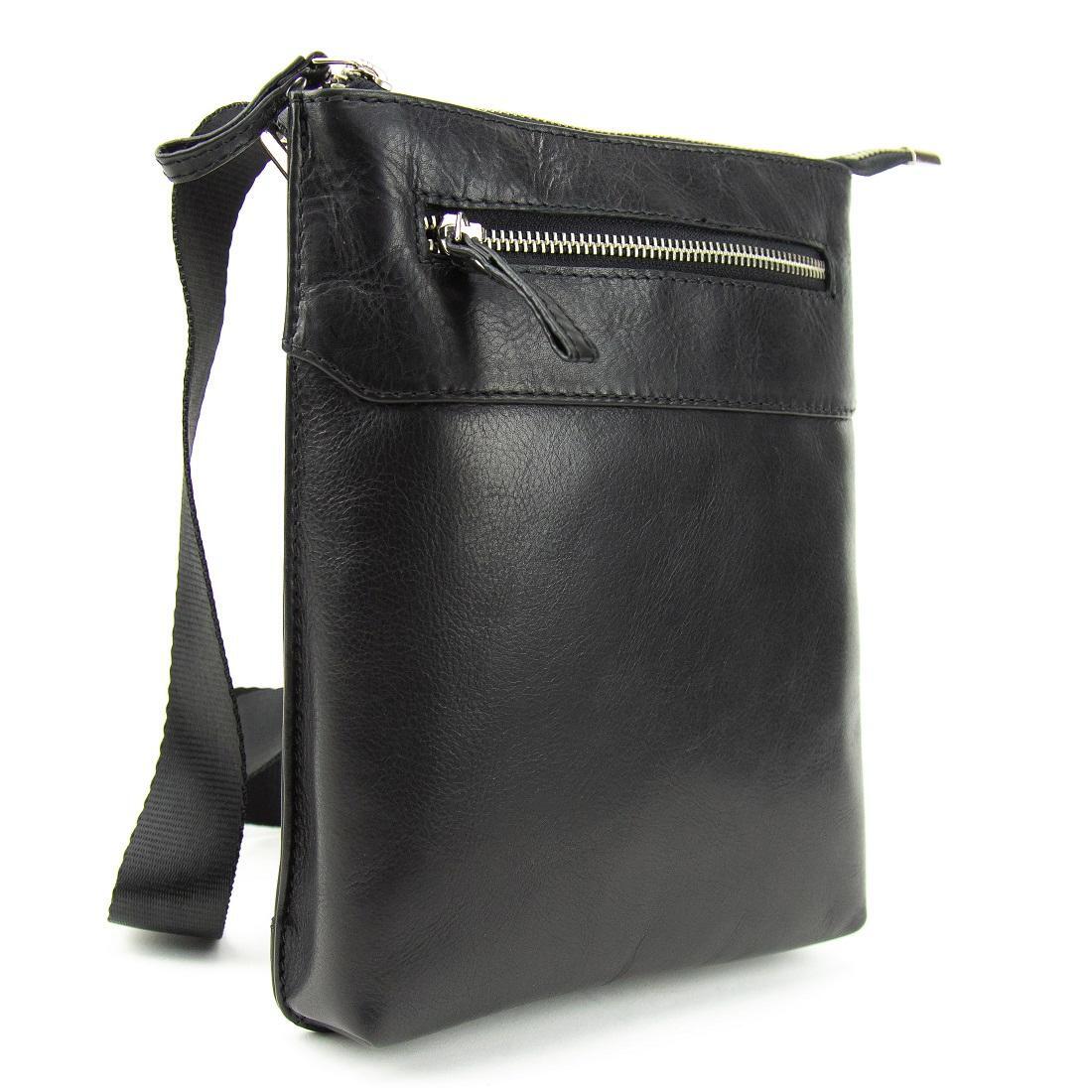 Чоловіча сумка через плече Royal Bag S-TV-4142A з натуральної шкіри Чорний (7707)