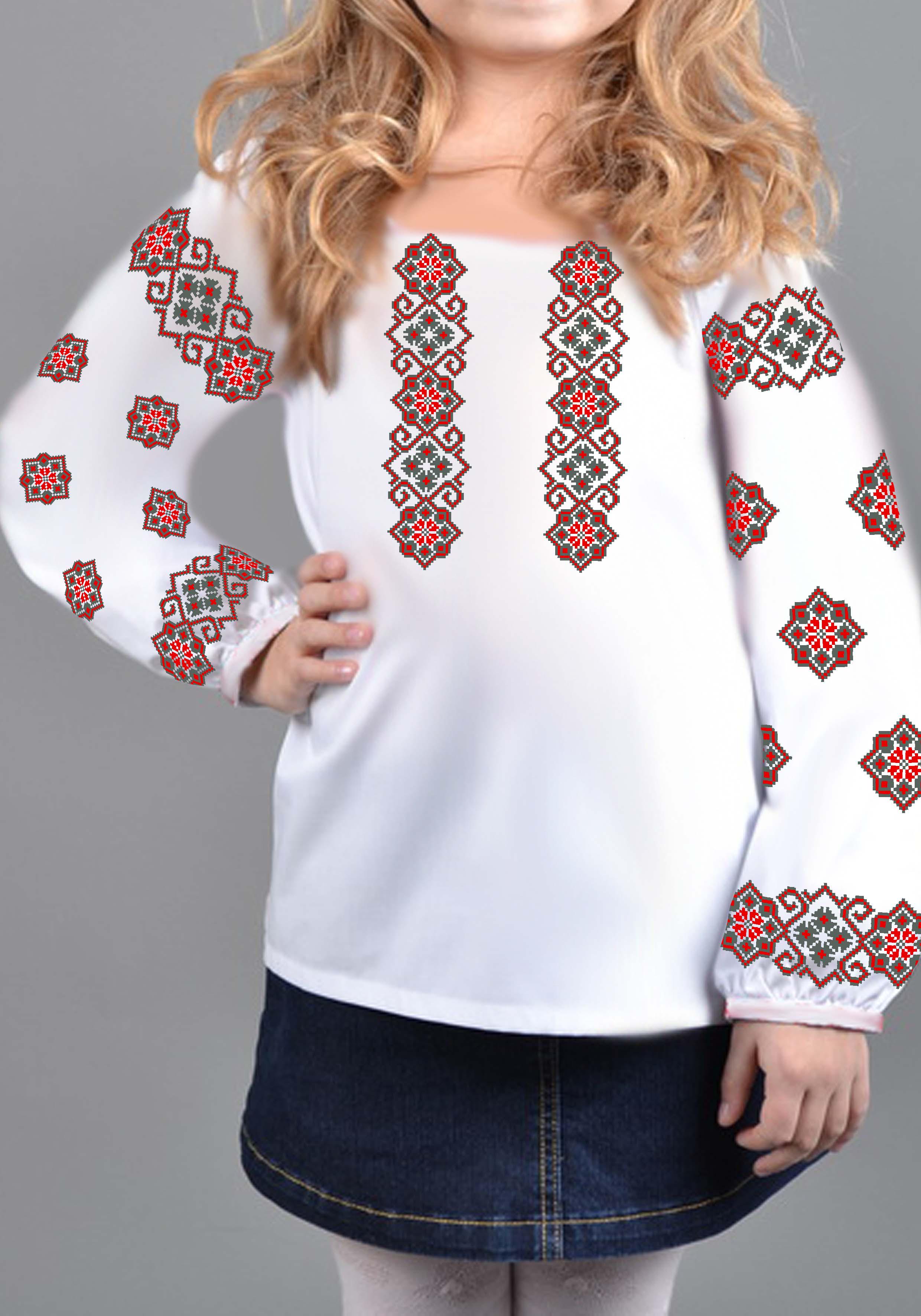 Заготовка для вышивки нитками/бисером для девочки габардин (СДГ-115)