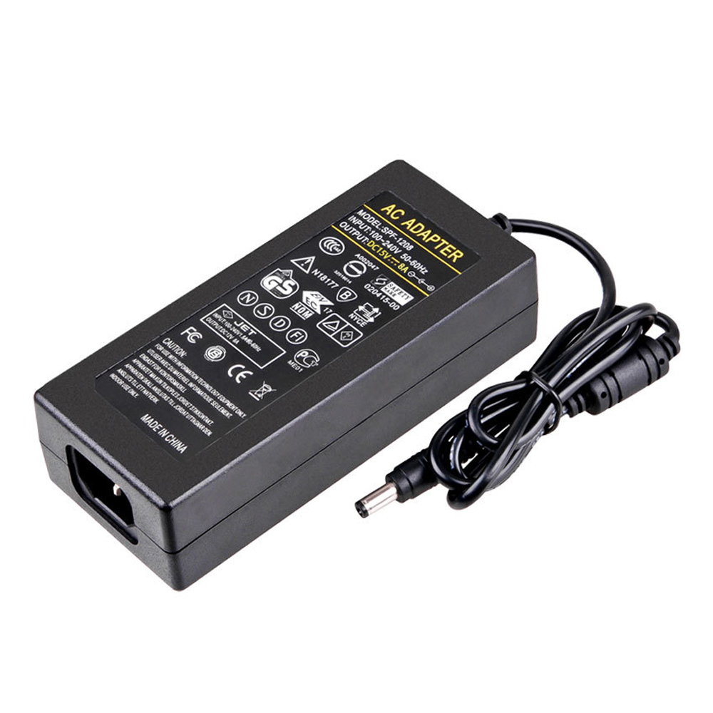 Адаптер живлення імпульсний VOLTRONIC YM-1580 для світлодіодних стрічок відеоспостереження та освітлення 15 В 8 А 120 Вт (24343)