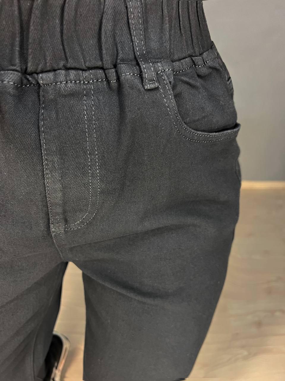 Джинси жіночі Vanver 81888 mom jeans relax comfort талія на резинці р. 34 Чорний (3844) - фото 2