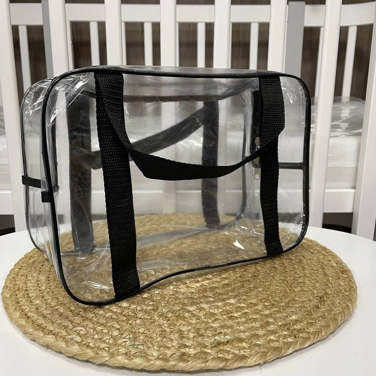 Сумка в роддом с усиленными ручками S 31х21х14 см Черный (1833115642)