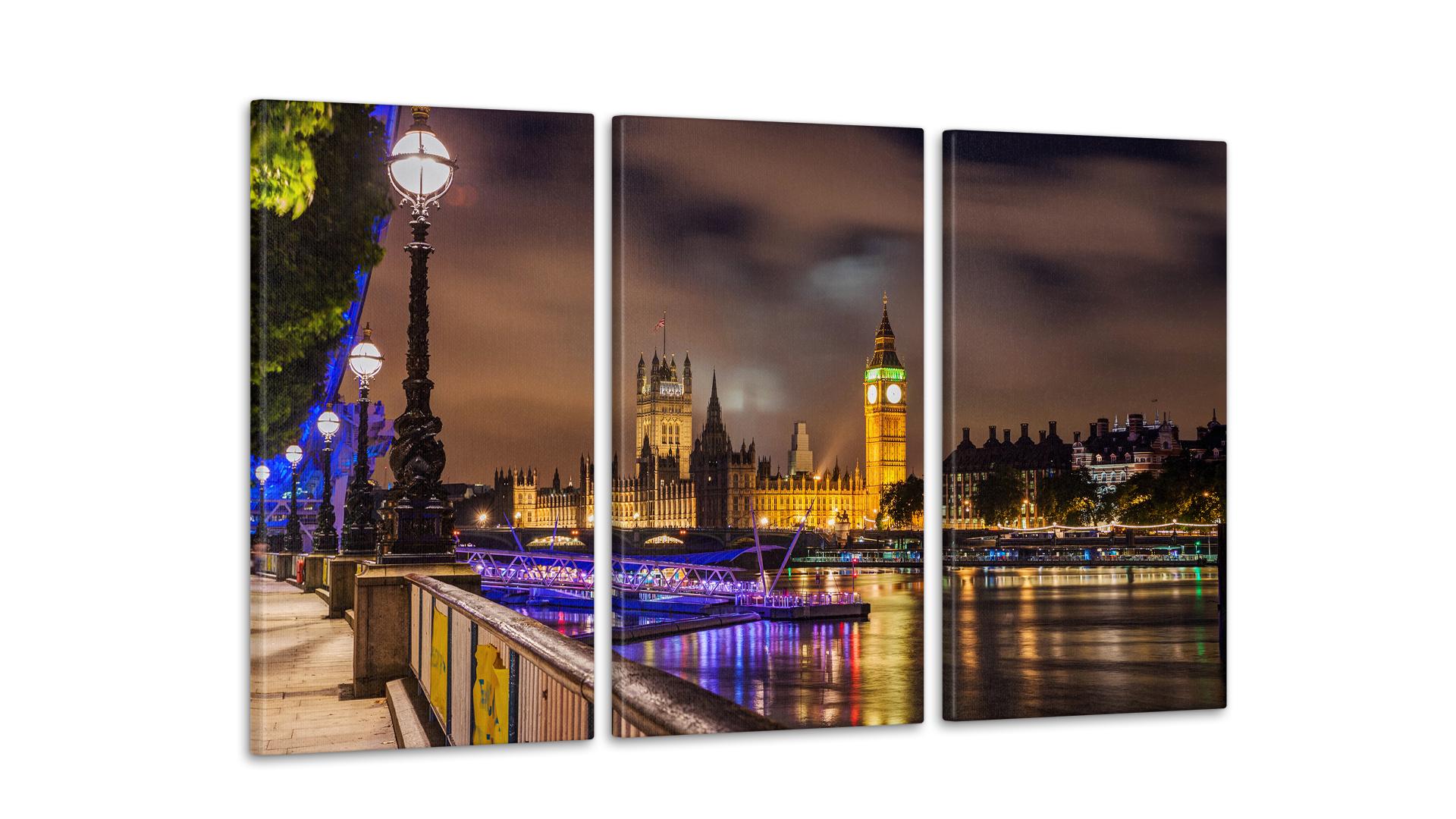 Модульная картина Ночной Город 53x100 см (Art-90_3А)