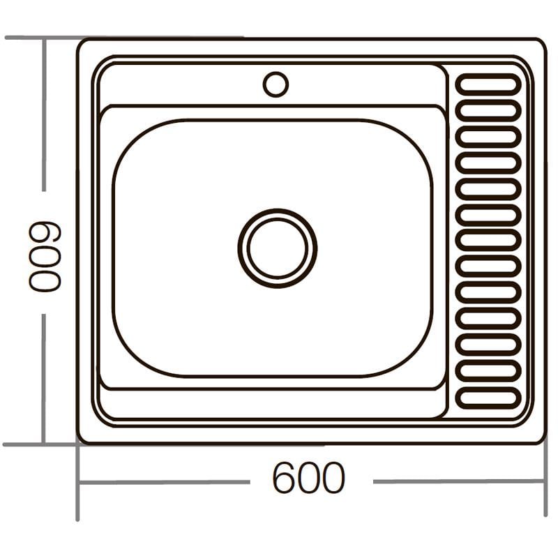 Мийка кухонна Zerix Z6060R-06-160E Satin (ZM0577) - фото 2