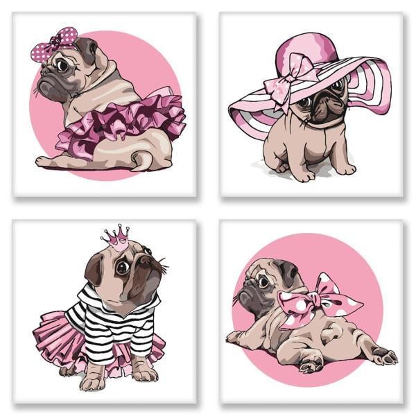 Картина за номерами Ідейка Поліптих Дівчата такі дівчатка 18х18 см у термопакеті (KNP006)