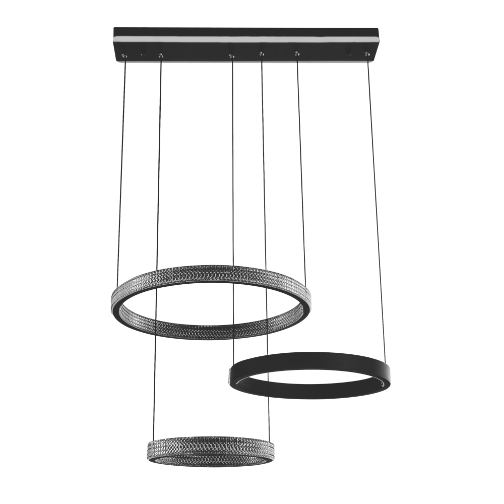 Люстра подвесная светодиодная Velmax V-PL-ELEGANCE-R 2x55 W 3000K-6500K 6600Lm с пультом (00000146452)