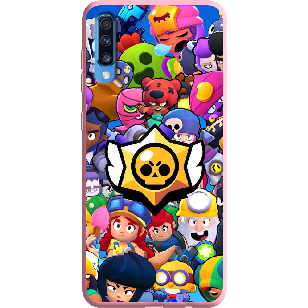 Чехол Boxface Samsung A705 Galaxy A70 Brawl Stars Розовый силикон (36860-up2389-37422)