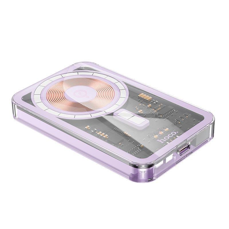 Повербанк Hoco Ice Crystal magnetic fast charging Q14 5000 mAh Type-C QC/PD 20 W 3 A purple (588012)