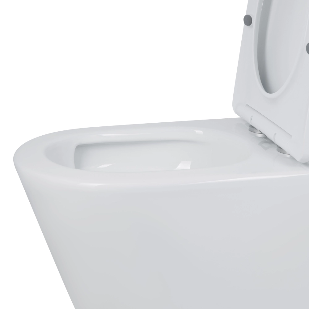 Унітаз підлоговий Qtap Swan Ultra Quiet QT16222182TW безобідковий 640x360 мм Білий (SD00053263) - фото 4