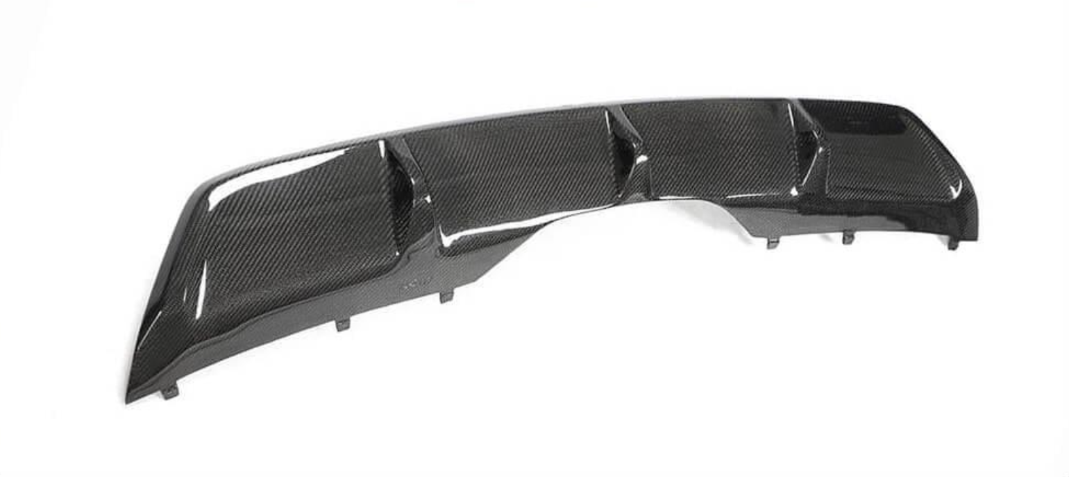 Диффузор заднего бампера DDCarbon для BMW X6 F-16 2014-2019 гг. натуральный карбон (137074)