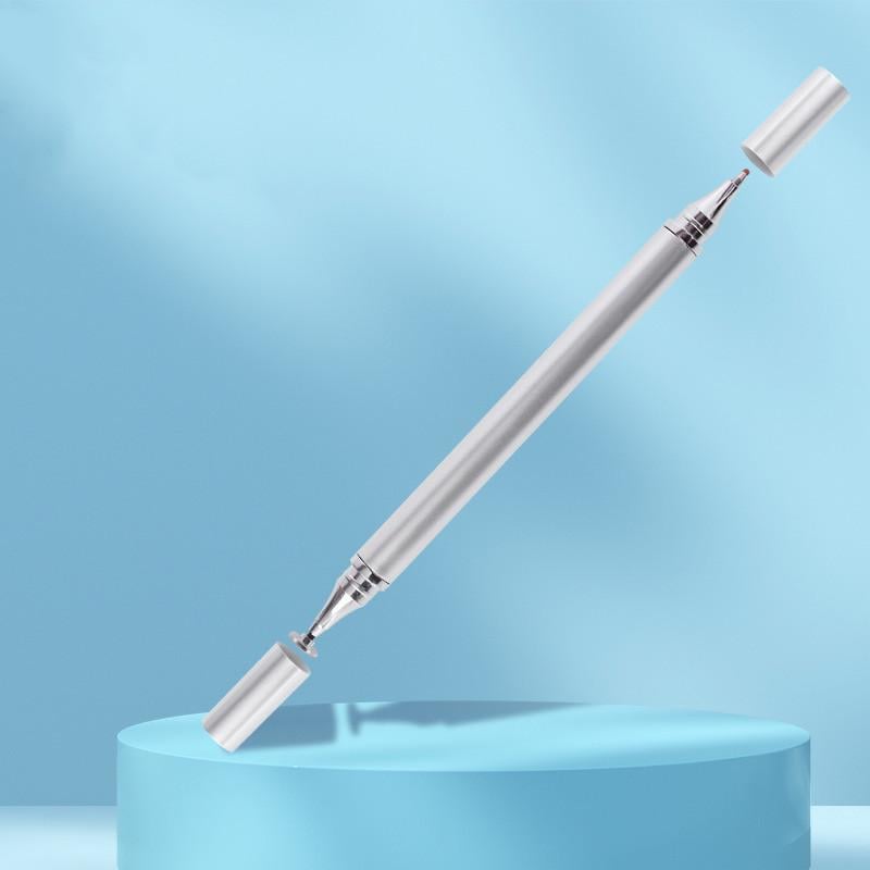 Стилус двосторонній для малювання 2в1 Сріблястий (2102748373) - фото 4