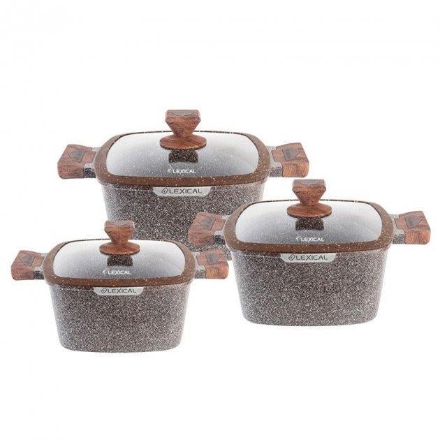 Набор кастрюль Lexical LG-440601-2 гранитное покрытие 6 пр.